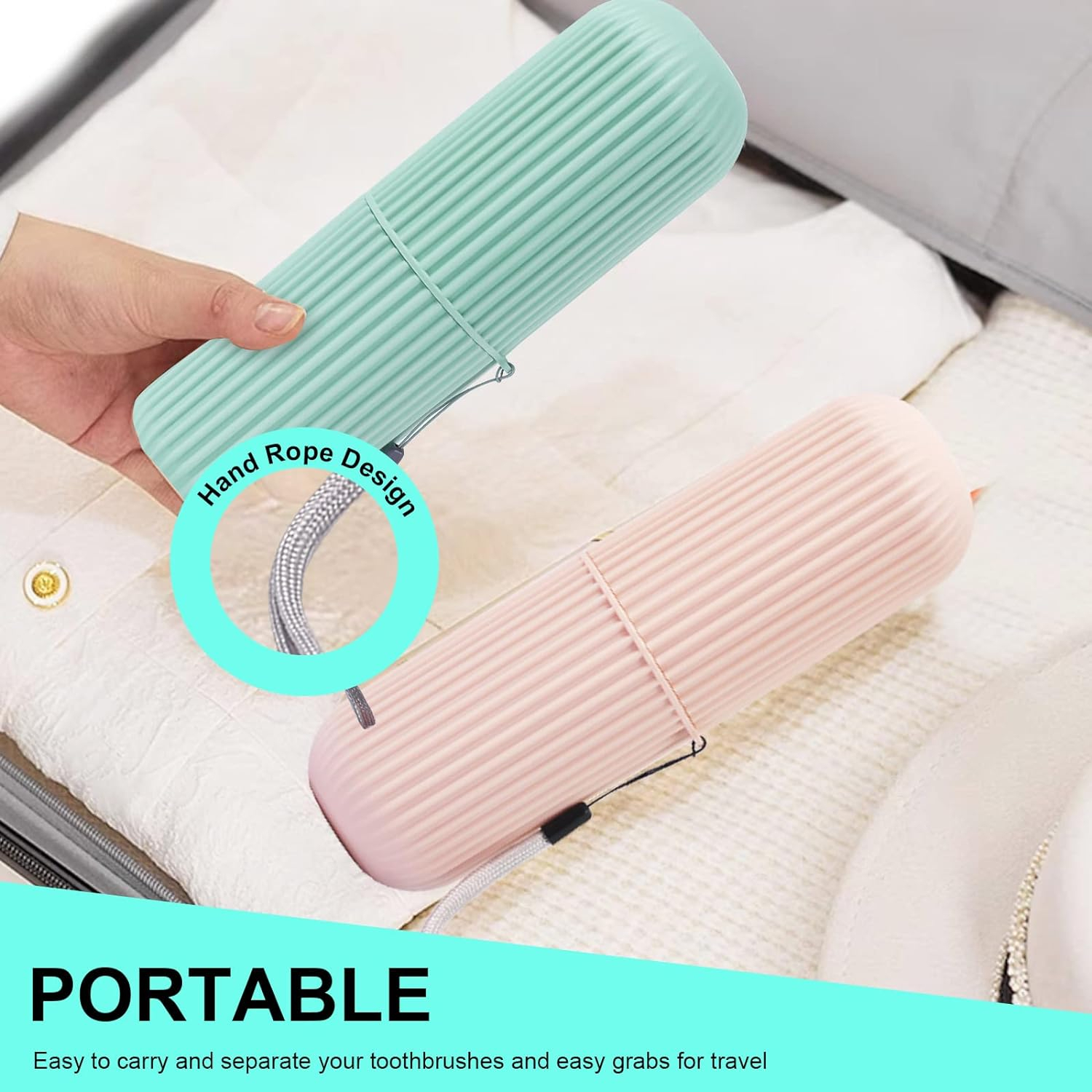 Portable Toothbrush & Toothpaste Holder Case | Travel Storage Box with Cup Function