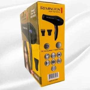 Remington Hair Dryer R-6010 Professional Ionic Dryer with 3 Speed Settings and DC Strong Motor