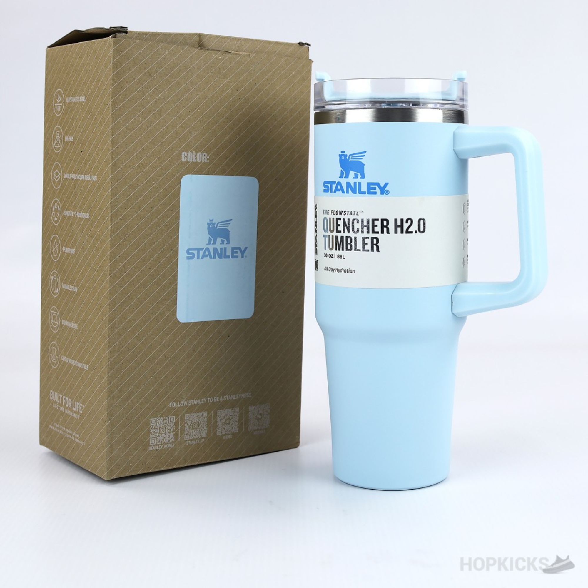 Light Blue Stanley 40 Oz Stainless Steel Tumbler | Leak-Proof Vacuum Insulated Travel Mug | Hot & Cold - Image 2