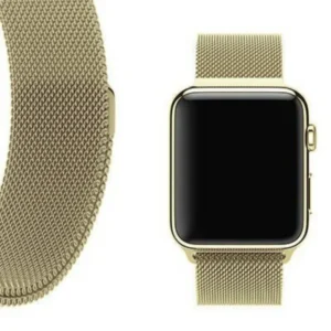 Soft Gold | Apple Watch Milanese Magnetic Loop Strap | Stainless Steel Band | 42mm / 44mm / 45mm