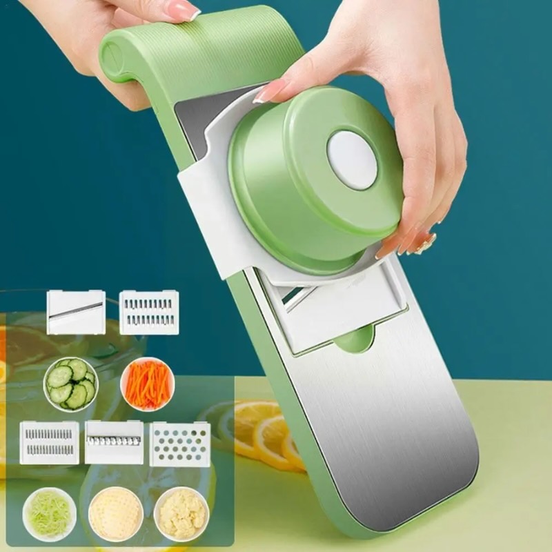 Multifunctional 5-Blade Vegetable Cutter & Grater | Stainless Steel Kitchen Tool - Image 6