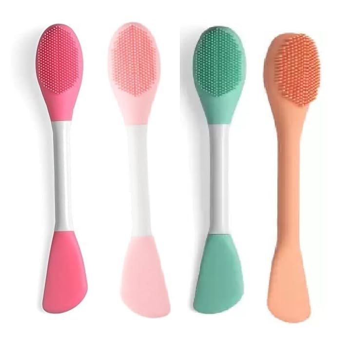 Double Ended Silicone Face Mask & Cleansing Brush | Soft Reusable Skincare Applicator | Pack of 2 - Image 8