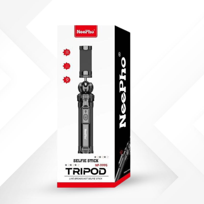 NeePho NP-999s 2-in-1 Selfie Stick & Tripod | Adjustable Height, Bluetooth Remote | Universal Smartphone & Camera Mount | Lightweight & Portable - Image 5