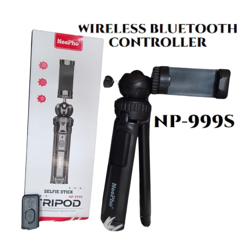 NeePho NP-999s 2-in-1 Selfie Stick & Tripod | Adjustable Height, Bluetooth Remote | Universal Smartphone & Camera Mount | Lightweight & Portable - Image 4