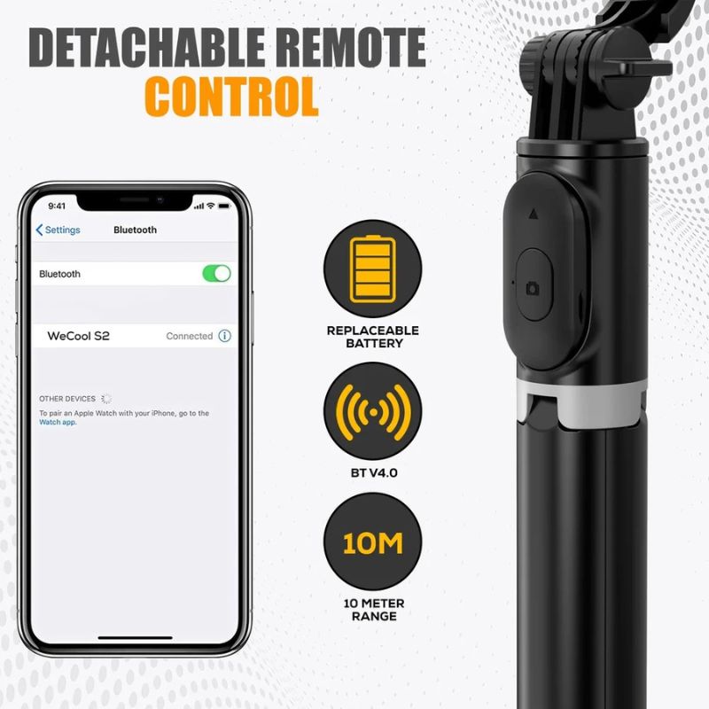 NeePho P170S Selfie Stick Tripod | Extendable , Bluetooth Remote, Universal Smartphone Mount | Durable Metal Build & Lightweight Design - Image 10