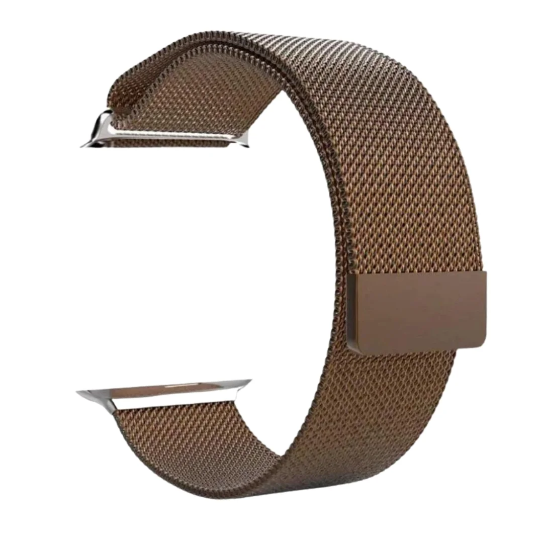 Coffee Color | Apple Watch Milanese Magnetic Loop Strap | Stainless Steel Band | 42mm / 44mm / 45mm - Image 4