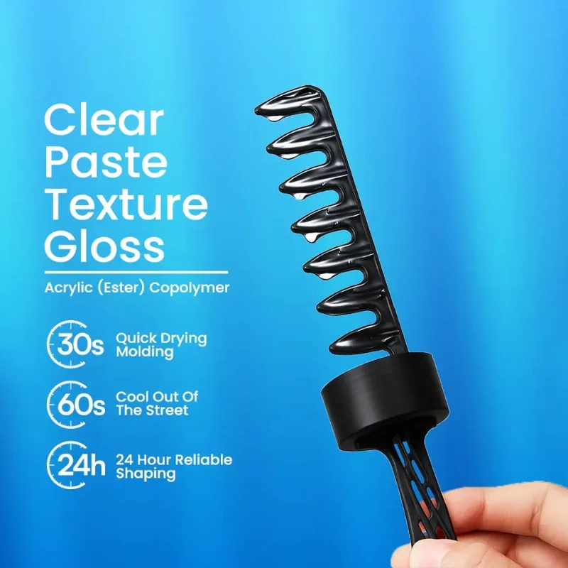 ECRIN Cool Styling Hair Gel 280ml with Active Collagen Strong Hold & Cool Fresh Effect - Image 5