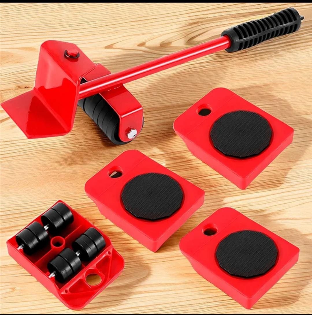 5-in-1 Heavy Furniture Mover Tool Set with Lifter & 360° Rollers - Image 8