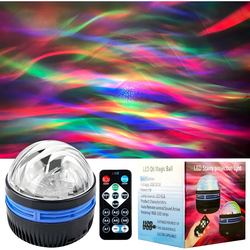 Q6 Mini LED Starry Projection Light with Remote Control | USB Galaxy Night Lamp - Image 6