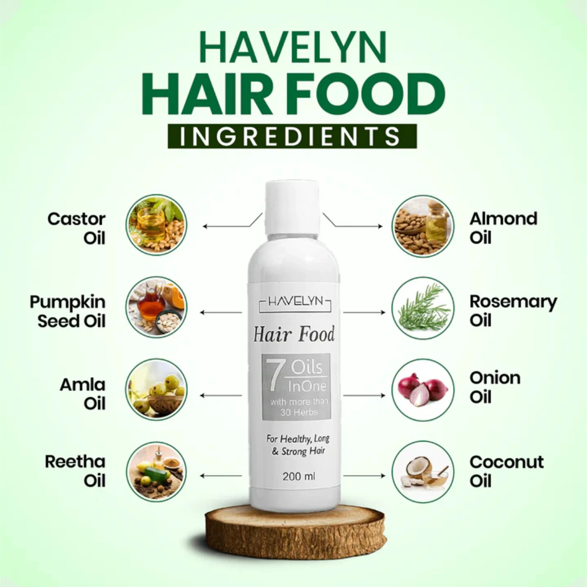 Havelyn Hair Food Oil 200ml | 7 Oils & 30+ Herbal Extracts for Strong & Healthy Hair - Image 7