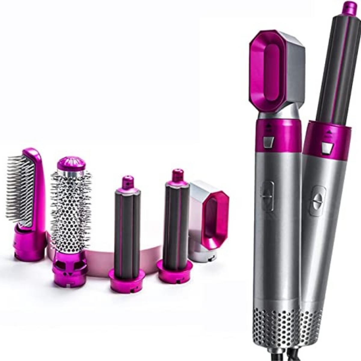 5-in-1 Electric Hair Dryer Brush Kit | Blow Dryer, Straightener, Curler & Volumizer Styling Tool - Image 5