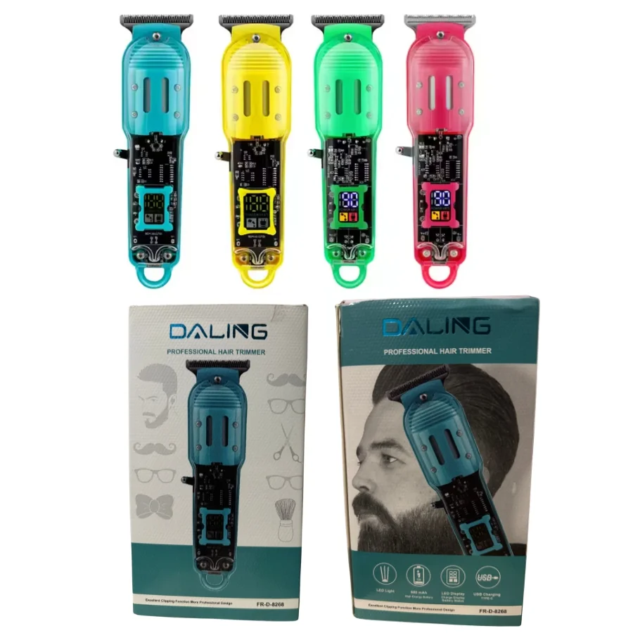 Transparent LCD Electric Hair Trimmer | USB Rechargeable | Professional Grooming - Image 2