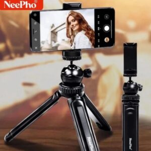NeePho NP-999s 2-in-1 Selfie Stick & Tripod | Adjustable Height, Bluetooth Remote | Universal Smartphone & Camera Mount | Lightweight & Portable