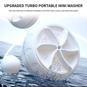 Portable USB Mini Turbo Washer | Ultrasonic Travel Washing Machine for Socks, Underwear & Dishes