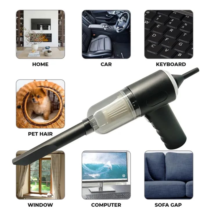 3-in-1 Portable Vacuum Cleaner, Duster & Air Blower | Wireless Handheld Cleaning for Car & Home - Image 3