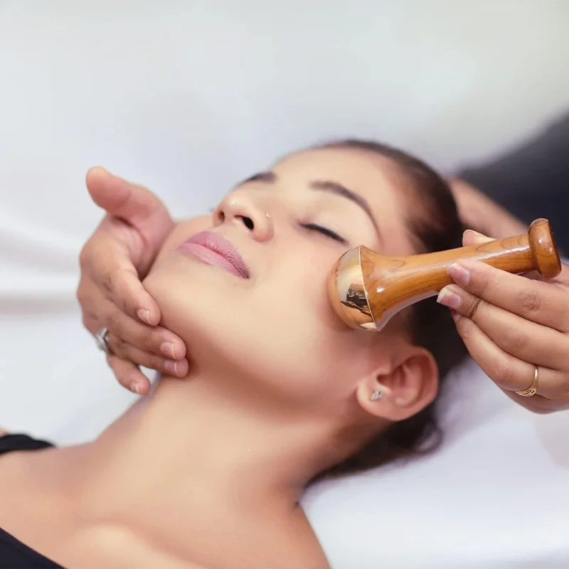 Kansa Wand Face & Foot Massager | Ayurvedic Bronze Massage Tool with Wooden Handle | For Face, Neck, Head & Body - Image 3