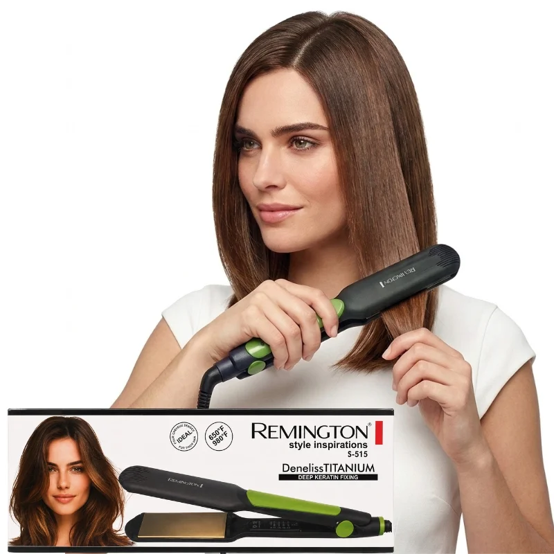 REMINGTON S-515 Hair Straightener & Curler | Deep Keratin Fixing | Deneliss Titanium | Adjustable Temperature | For All Hair Types - Image 2