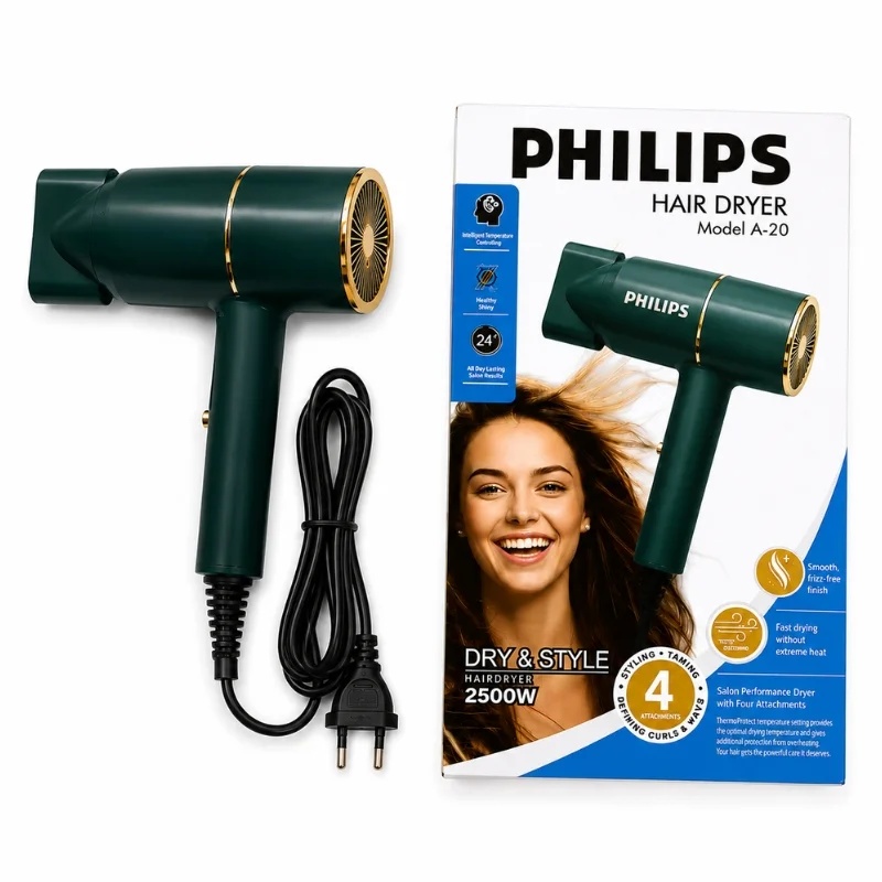 PHILIPS A-20 Hair Dryer | 2500W Salon Performance Hair Dryer | Intelligent Style Adapt Technology | Negative Ions - Image 3