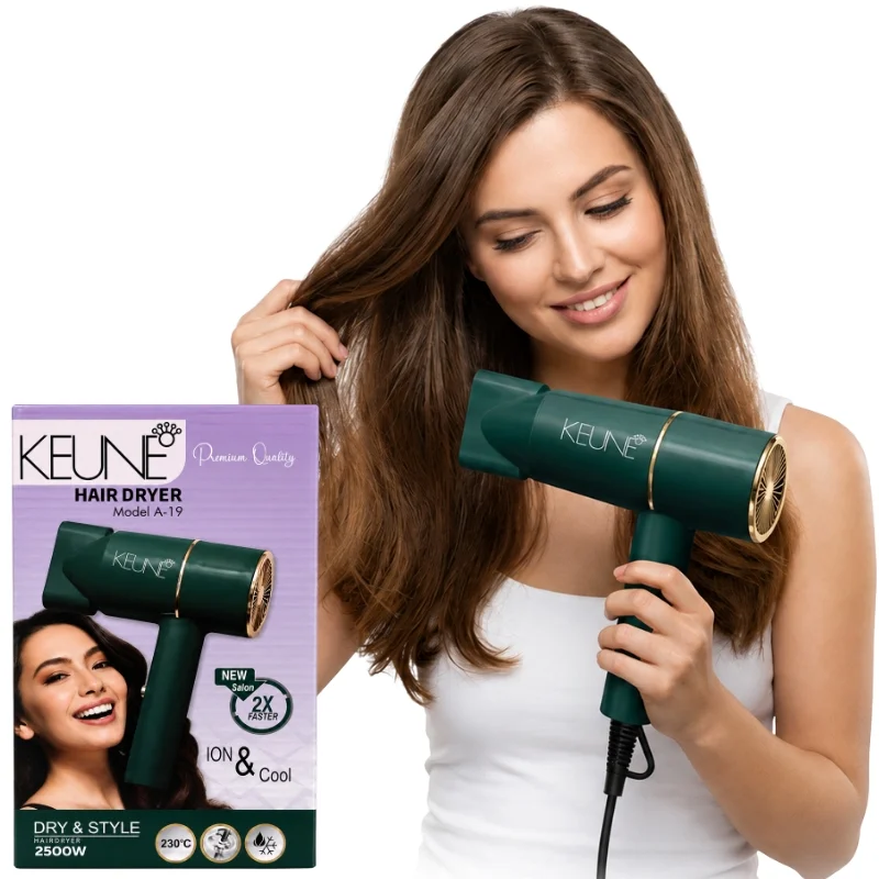 KEUNE A-19 Hair Dryer | 2500W Professional Salon Hair Dryer | 2X Faster Drying | Hot & Cold Air | Ionic Hair Care - Image 3