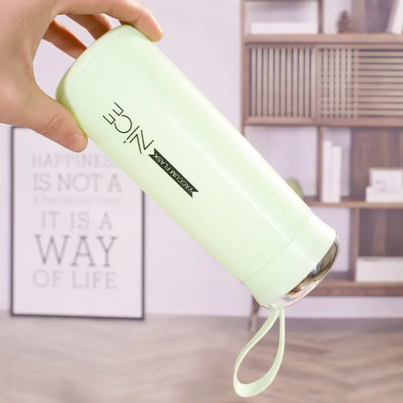 Nice Bottle | 400ml Mini Flask Glass Water Bottle with Vacuum Insulation | Temperature Resistant | Random Colors - Image 3