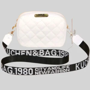 White Leather Handbag for Girls & Women | Stylish Shoulder & Crossbody Bag | Daily Use & Gift