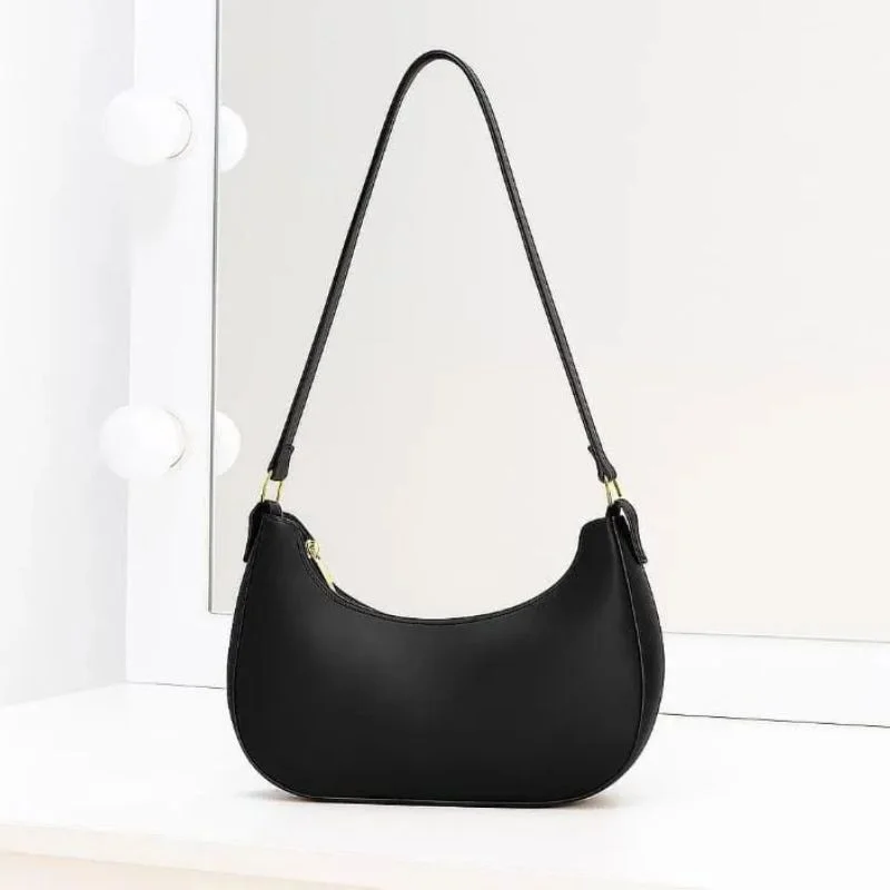 Black Luxury Fashion Hand Bag for Girls & Ladies | Stylish Shoulder & Crossbody Bag | Long Strap - Image 3