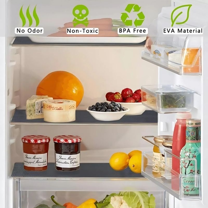 Anti-Slip Fridge & Shelf Mat | Waterproof Washable Liner for Kitchen Drawers Cabinets | Dark Grey - Image 6