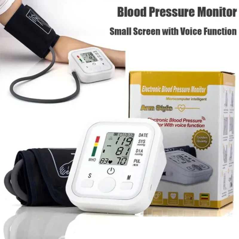 Digital Blood Pressure Monitor | Upper Arm Automatic BP Machine with Large LCD Display, Memory Storage & Voice Function for Home Monitoring - Image 8
