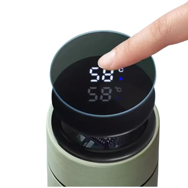 LED Temperature Display Water Bottle Stars Design | Smart Stainless Steel Vacuum 500ml Flask | Random Color - Image 9