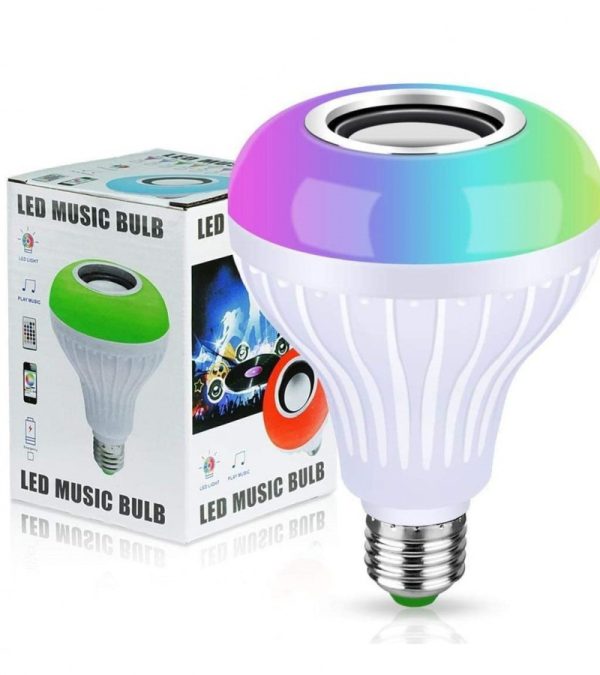 2-in-1 Smart LED Bulb with Bluetooth Speaker | RGB Color Light + Remote Control - Image 3