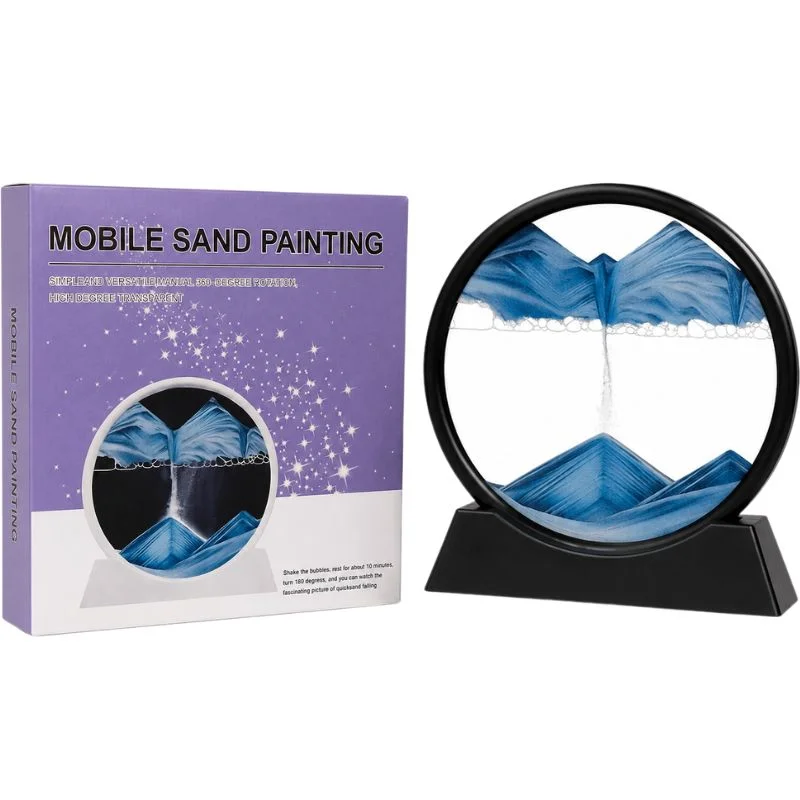 Moving Sand Art Picture | 3D Dynamic Deep Sea Sandscape with Display Stand | Random Color - Image 7
