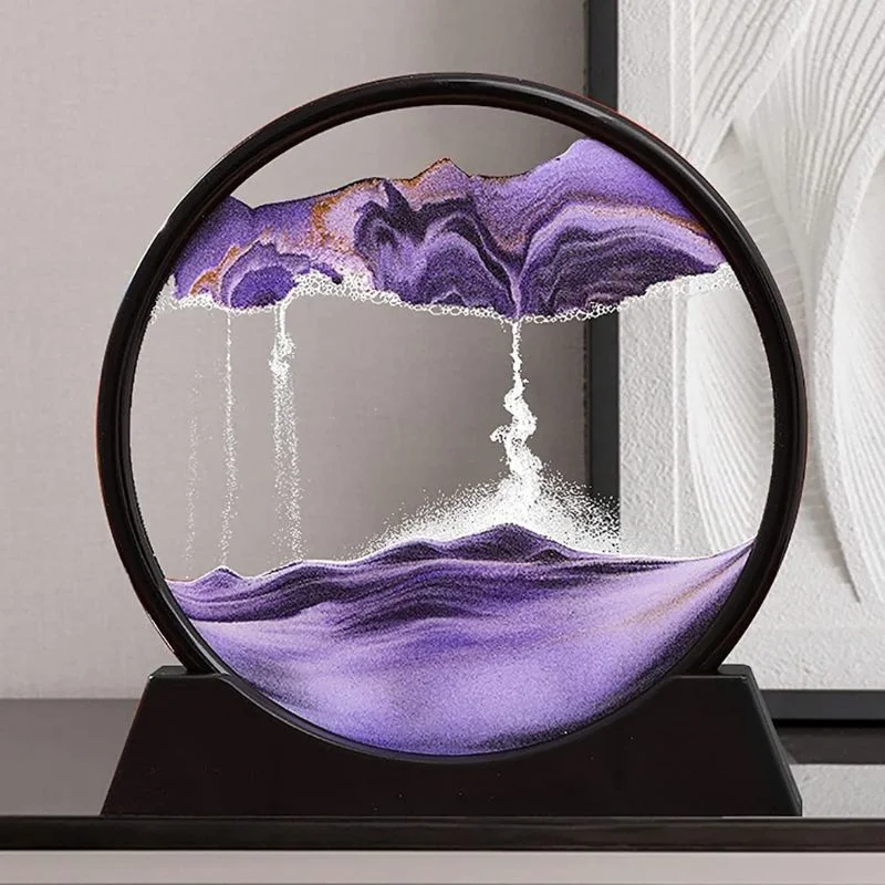 Moving Sand Art Picture | 3D Dynamic Deep Sea Sandscape with Display Stand | Random Color - Image 3
