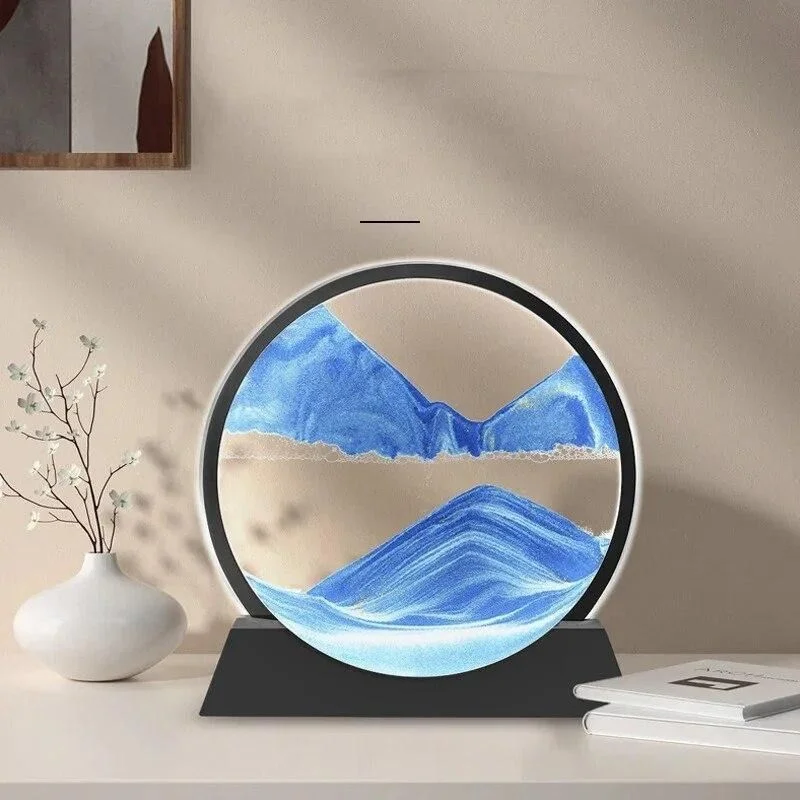 Moving Sand Art Picture | 3D Dynamic Deep Sea Sandscape with Display Stand | Random Color - Image 2