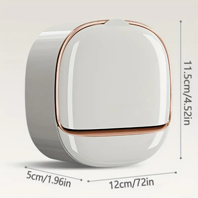 Milky White | Self-Adhesive Wall-Mounted Luxury Soap Holder with Lid and Drainage Tray - Image 3