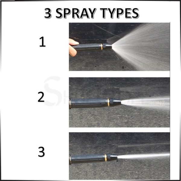 Metal High-Pressure Adjustable Nozzle Water Spray Gun | Heavy-Duty Brass Hose Sprayer for Cleaning & Watering - Image 2