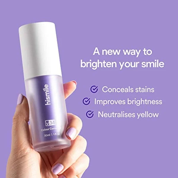 Hismile V34 Teeth Whitening Color Corrector Serum | Instant Brightening Solution 30ml - Image 7