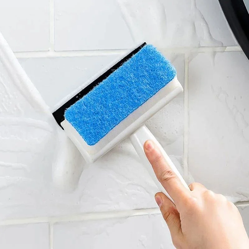 2-in-1 Foam Window Wiper & Glass Cleaner | Rubber Squeegee with Foam Sponge | Car Windshield, Mirror & Kitchen Glass Cleaning Brush - Image 2