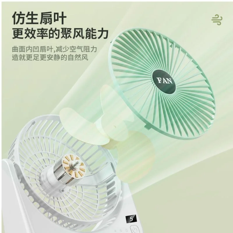 Circular Rechargeable Desktop Fan | Model QL-01 | 3 Speed Personal Cooling Fan | Quiet Air Circulator for Home, Office & Travel | Random Color - Image 2