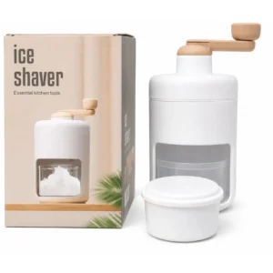 Portable Manual Ice Shaver | Snow Cone & Slush Maker | Stainless Steel Blades | Ice Shaving Machine for Home, Kitchen & Camping