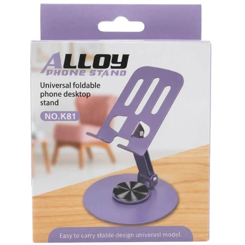 Multi-Angle 360° Rotating Metal Phone & Tablet Stand | Foldable, Universal & Elegant - Image 6