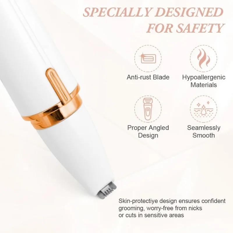 4-in-1 Electric Lady Shaver for Women | Rechargeable Cordless Hair Remover | Bikini Trimmer, Nose & Eyebrow Trimmer | For Face, Legs & Underarms - Image 5
