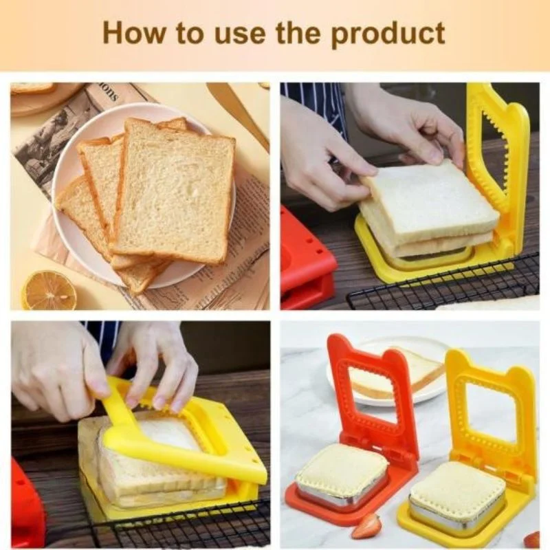 2-in-1 Sandwich Cutter & Sealer | Kids Bread Cutter, Decruster & Uncrustable Sandwich Maker | Random Color - Image 3