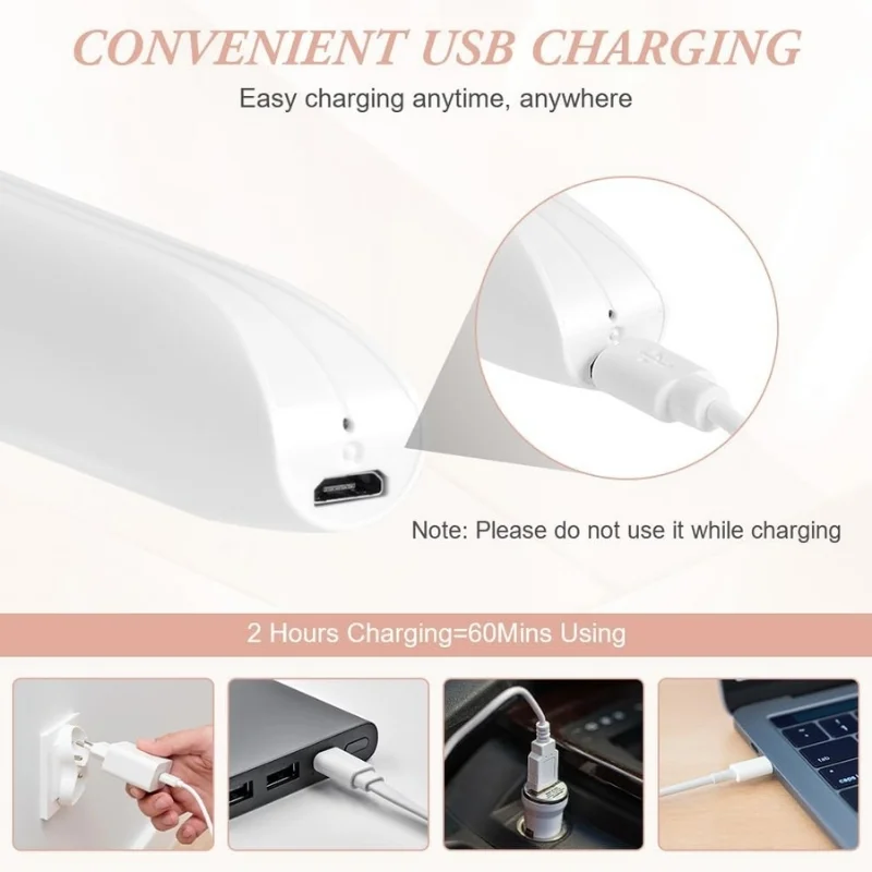 4-in-1 Electric Lady Shaver for Women | Rechargeable Cordless Hair Remover | Bikini Trimmer, Nose & Eyebrow Trimmer | For Face, Legs & Underarms - Image 9