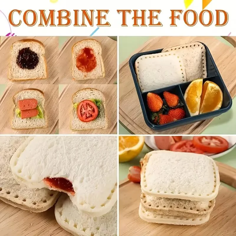 2-in-1 Sandwich Cutter & Sealer | Kids Bread Cutter, Decruster & Uncrustable Sandwich Maker | Random Color - Image 2