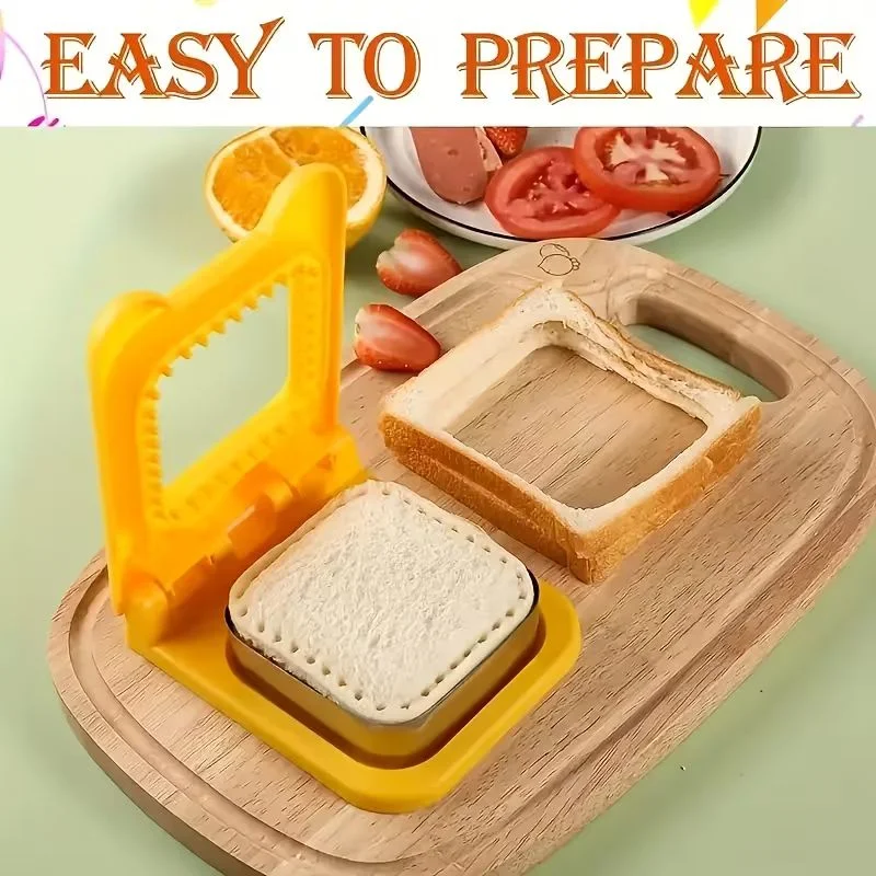 2-in-1 Sandwich Cutter & Sealer | Kids Bread Cutter, Decruster & Uncrustable Sandwich Maker | Random Color - Image 5