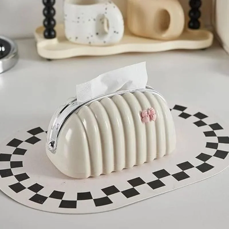 Shell Shape Tissue Box Holder | Elegant Wave Pattern Tissue Dispenser | Decorative Napkin Holder for Home & Office - Image 6