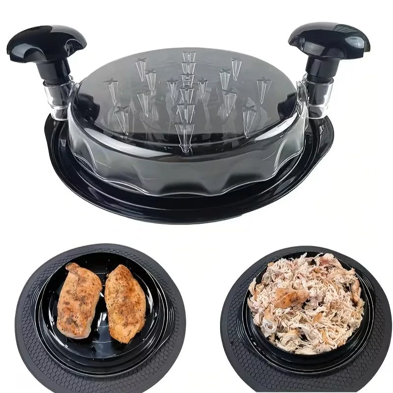 Manual Chicken Shredder Tool with Twist Handle | Model LT-9901 | Meat Shredder for Chicken, Beef & Pork | Pulling & Mincing Kitchen Gadget with Lid | Black - Image 5