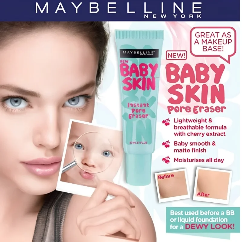 Maybelline Baby Skin Instant Pore Eraser Primer | Matte & Poreless Makeup Primer | Lightweight Pore-Blurring Formula | 22 ml - Image 2