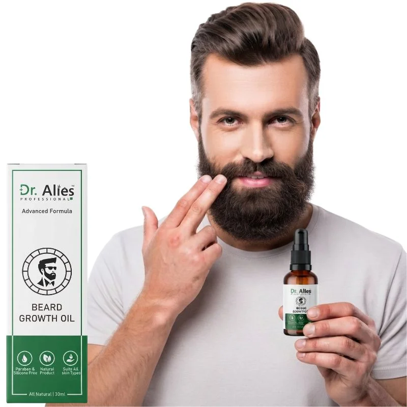Dr. Alies Professional Beard Growth Oil | Natural Beard Care Oil for Patchy & Thin Beards | Moisturizing, Itch & Dandruff Care | 30ml - Image 7