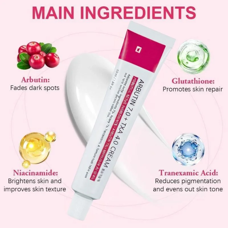 Arbutin 7% + Tranexamic Acid 4% Cream | Brightening Moisturizer for Dark Spots, Uneven Tone & Hydration | 50g - Image 7